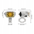 Halogeny motocyklowy LED lampy reflektory komplet PK45