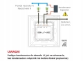 Włącznik dotykowy szklany podwójny 2G czarny WiFi Tuya + pilot B-Line 