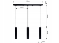 Lampa sufitowa Corto żyrandol LED loft rurki GU10 B-Line