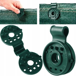 Klipsy zaciskowe do mocowania siatki cieniującej zielone