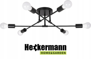 Lampa sufitowa wisząca żyrandol do salonu Loft 6x E27