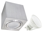 Oprawa natynkowa sufitowa kwadratowa srebrna GU10 LED 5 W B-Line