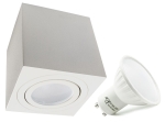 Oprawa natynkowa sufitowa kwadratowa biała GU10 LED 5 W B-Line