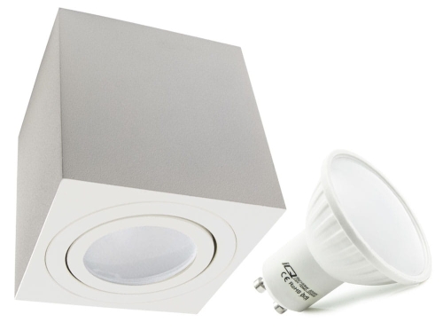 Oprawa natynkowa sufitowa kwadratowa biała GU10 LED 5 W B-Line
