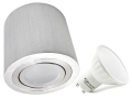 Oprawa natynkowa sufitowa okrągła srebrna GU10 5W LED B-Line