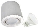 Oprawa natynkowa sufitowa okrągła srebrna GU10 5W LED B-Line