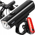 Lampka rowerowa przód LED 1000 lm latarka 4800 mAh + na tył Kingseven