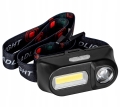 Latarka czołowa czołówka podwójna LED COB 380 lm USB akumulator 2000 mAh Vayox