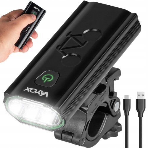 Lampka rowerowa przód USB-C światło LED Pro Vayox