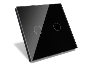 Pilot włącznik schodowy dotykowy szklany 2G Magic czarny B-Line