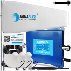 Wzmacniacz zasięgu sygnału GSM DCS 4G LTE anteny T1 3 grzybki