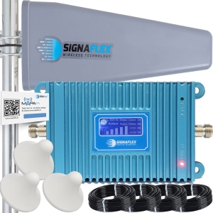 Wzmacniacz zasięgu sygnału GSM Blue 2G 28dB T2 mocny 5 anten