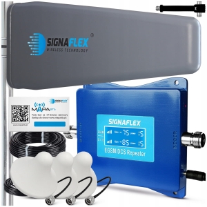 Wzmacniacz zasięgu sygnału GSM DCS 4G LTE anteny T2 3 grzybki