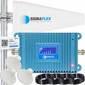 Wzmacniacz zasięgu sygnału GSM Blue 2G 28 dB T1 mocny 5 anten