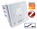 Sterownik ogrzewania termostat podłogowy sterowanie beznapięciowe ZigBee Tuya biały + szklana ramka