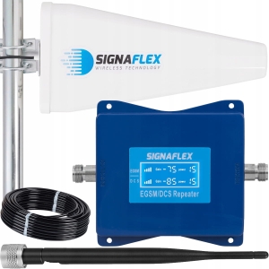 Wzmacniacz zasięgu sygnału GSM DCS 4G LTE 65 dB anteny bat