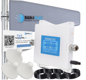 Wzmacniacz zasięgu sygnału GSM 3G 4G 5G 5 zakresów T2 4 anteny