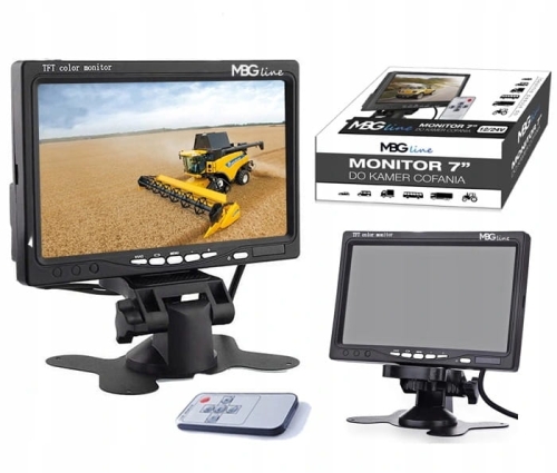 Monitor 7 cali 12-24 V do kamer cofania MBG Line