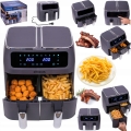 Frytkownica frytownica beztłuszczowa Air Fryer 2 kosze 8 l / 2500 W