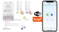 Podwójny przekaźnik włącznik Smart 5 A 2x bezbateryjny przycisk WiFi Tuya
