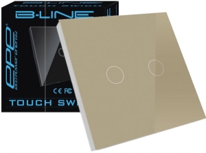 Włącznik dotykowy szklany szkło RF złoty 2G B-Line