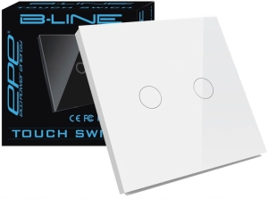 Włącznik dotykowy szklany 2G szkło RF biały B-Line