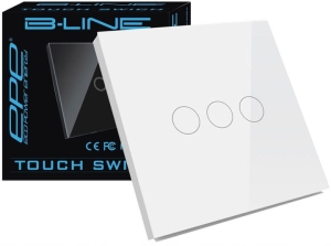 Włącznik dotykowy szklany 3G szkło RF biały B-Line