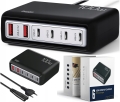 Szybka ładowarka USB PD zasilacz 100 W do telefonu tabletu czarna iLepo