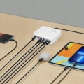 Szybka ładowarka USB PD zasilacz 100 W do telefonu tabletu czarna iLepo