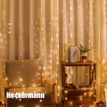 Kurtyna świetlna lampki na druciku girlanda białe ciepłe 300 LED 3 x 3 m