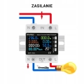 Licznik energii prądu mocy przekaźnik wyświetlacz LCD funkcje zabezpieczające 63 A na szynę DIN