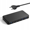Szybka ładowarka USB zasilacz GaN 120 W do telefonu laptopa QC 3.0 PPS PD 100 W czarna 