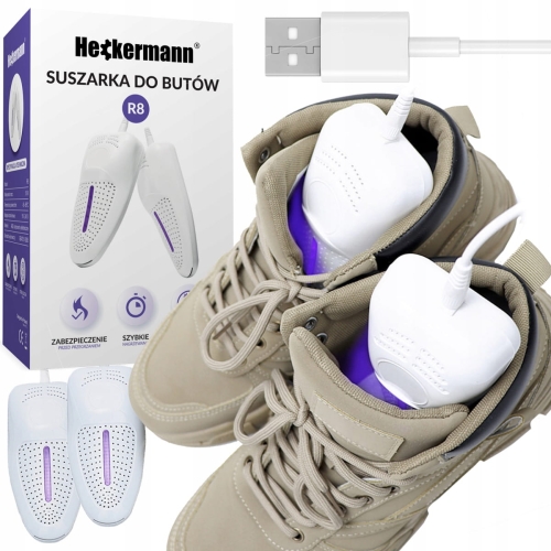 Suszarka osuszacz do butów rękawiczek skarpet dioda dezynfekcja UV 10 W biała