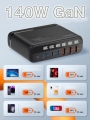 Szybka ładowarka USB zasilacz 140 W GaN do telefonu laptopa QC 3.0 PPS PD 100 W
