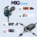 Rozdzielacz gniazda zapalniczki ładowarka USB LED woltomierz 98 W PD 30 W QC