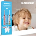 Szczoteczka do zębów elektryczna automatyczna dla dzieci Heckermann 12 końcówek różowa