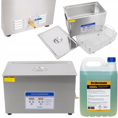 Myjka ultradźwiękowa wanna do dezynfekcji 30 l 600 W Heckeramann