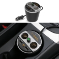 Transmiter FM zestaw głośnomówiący Bluetooth 2x USB 2x gniazdo zapalniczki