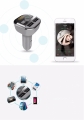 Transmiter FM zestaw głośnomówiący Bluetooth 2x USB