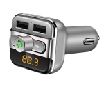 Transmiter FM zestaw głośnomówiący Bluetooth 2x USB
