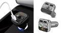 Transmiter FM zestaw głośnomówiący Bluetooth 2x USB