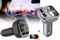 Transmiter FM zestaw głośnomówiący Bluetooth 2x USB