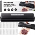 Zgrzewarka próżniowa do pakowania żywności jedzenia pakowarka czarna 150 W + folia