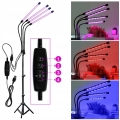 4x lampa panel do wzrostu uprawy roślin Full Spectrum Timer USB 36 W 80 LED