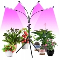 4x lampa panel do wzrostu uprawy roślin Full Spectrum Timer USB 36 W 80 LED