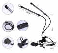 2x lampa panel do wzrostu uprawy roślin Full Spectrum Timer USB 18 W 40 LED