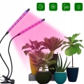 2x lampa panel do wzrostu uprawy roślin Full Spectrum Timer USB 18 W 40 LED