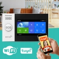 Alarm bezprzewodowy duży LCD GSM syrena App polski WiFi + 1x czujka PIR 1x okno