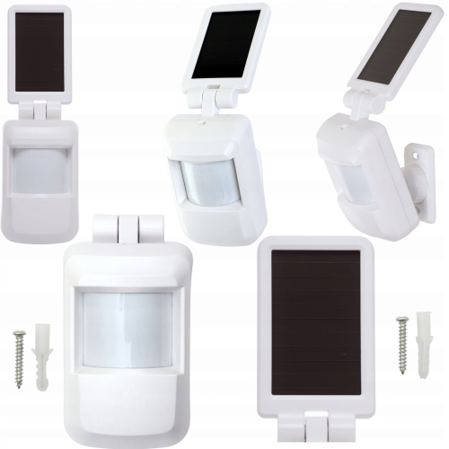 Czujka ruchu PIR bezprzewodowa do alarmu GSM 433 solarna regulowana