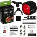 Lampka rowerowa tylna czerwona wodoodporna mocna 17x LED USB-C 250 mAh Vayox